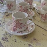 Vintage Coffee Set - 6 Cups and 6 Saucers - Crown Devon Brand