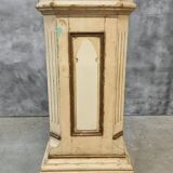 Antique church column on wooden base 135 cm high