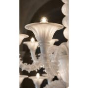 Monumental Contemporary White Rezzonico Murano Glass Chandelier