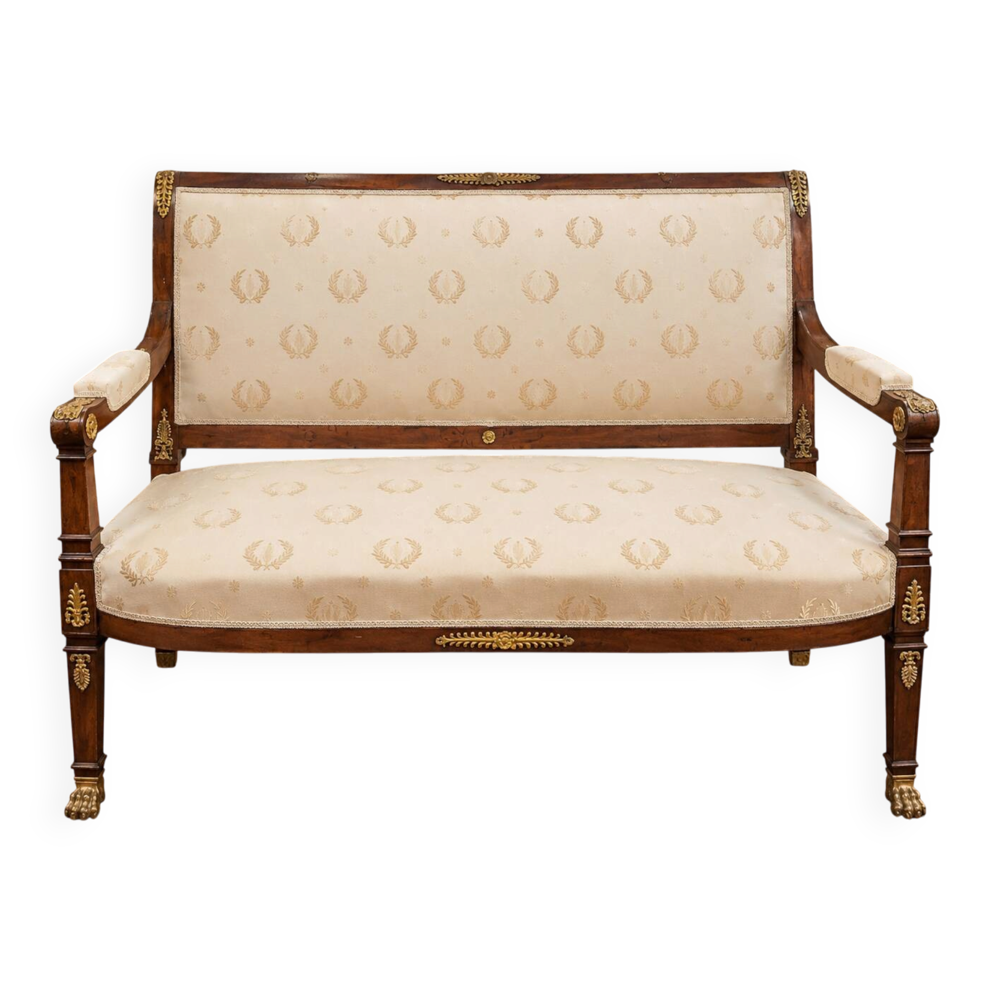 Banquette en acajou et bronze doré – Style Empire – XIXe siècle