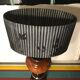 Ancient balustre lamp laurie light ceramics - lamp-day black fabric vintage