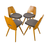 Set of 4 chairs, F. Jirak, Czechoslovakia, 1960s