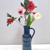 Rimini Blue Ceramic Pitcher Vase by A. Londi and F. Montelupo for Bitossi