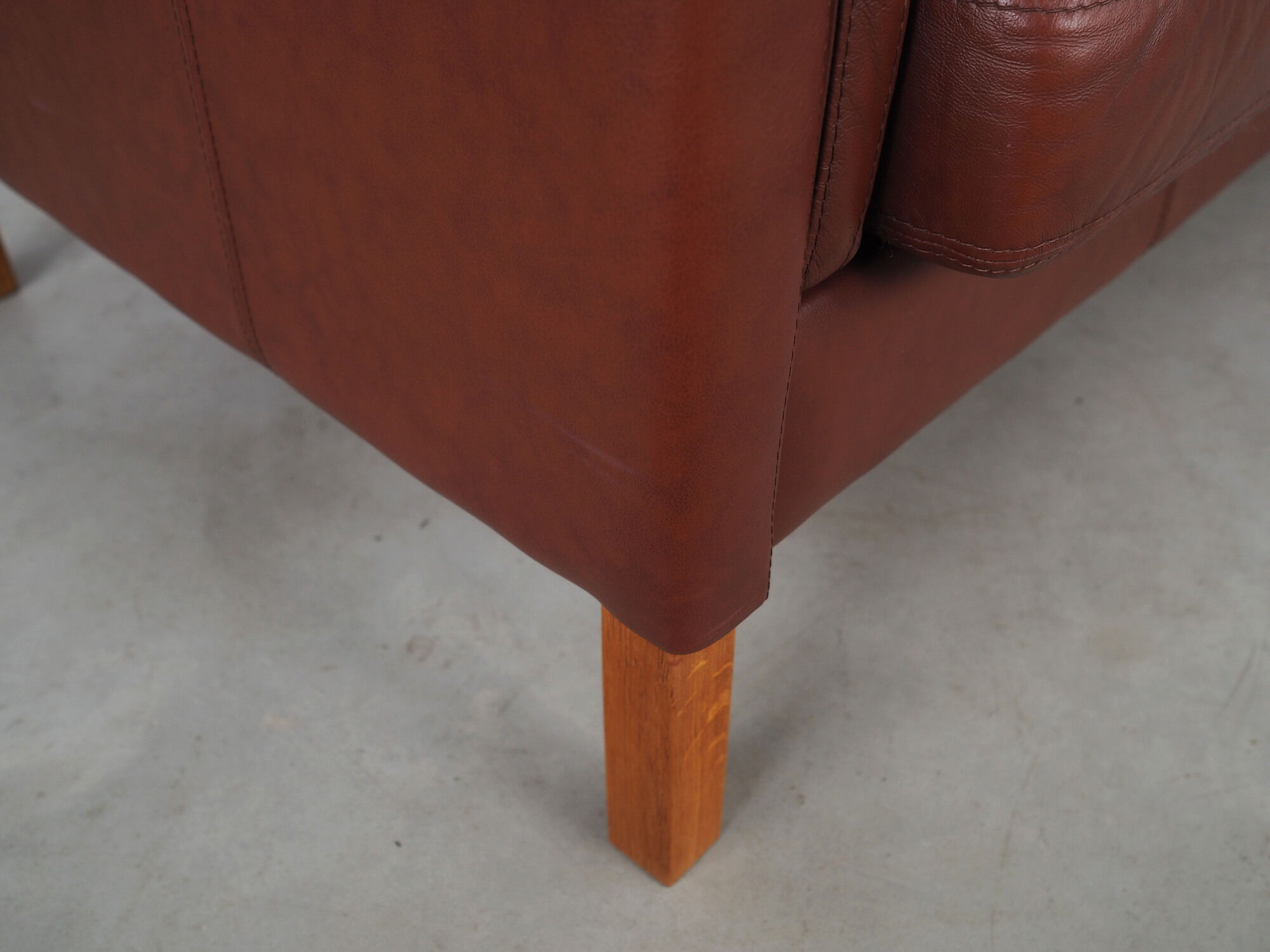Brown leather sofa, Danish design, 1960s, production: Denmark