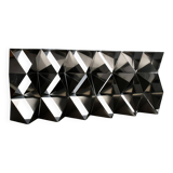 Séparateur de pièce / bibliothèque en acier inoxydable par Manfredo Massironi pour Arrmet