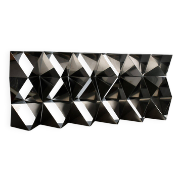 Séparateur de pièce / bibliothèque en acier inoxydable par Manfredo Massironi pour Arrmet