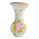 Vase Napoleon III in white opaline with floral decoration with gilding