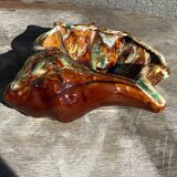 Vintage ceramic seashell trinket tray from Vallauris, 20/17 cm