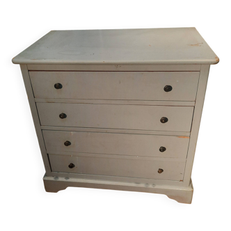 Louis Philippe style painted wooden chest of drawers