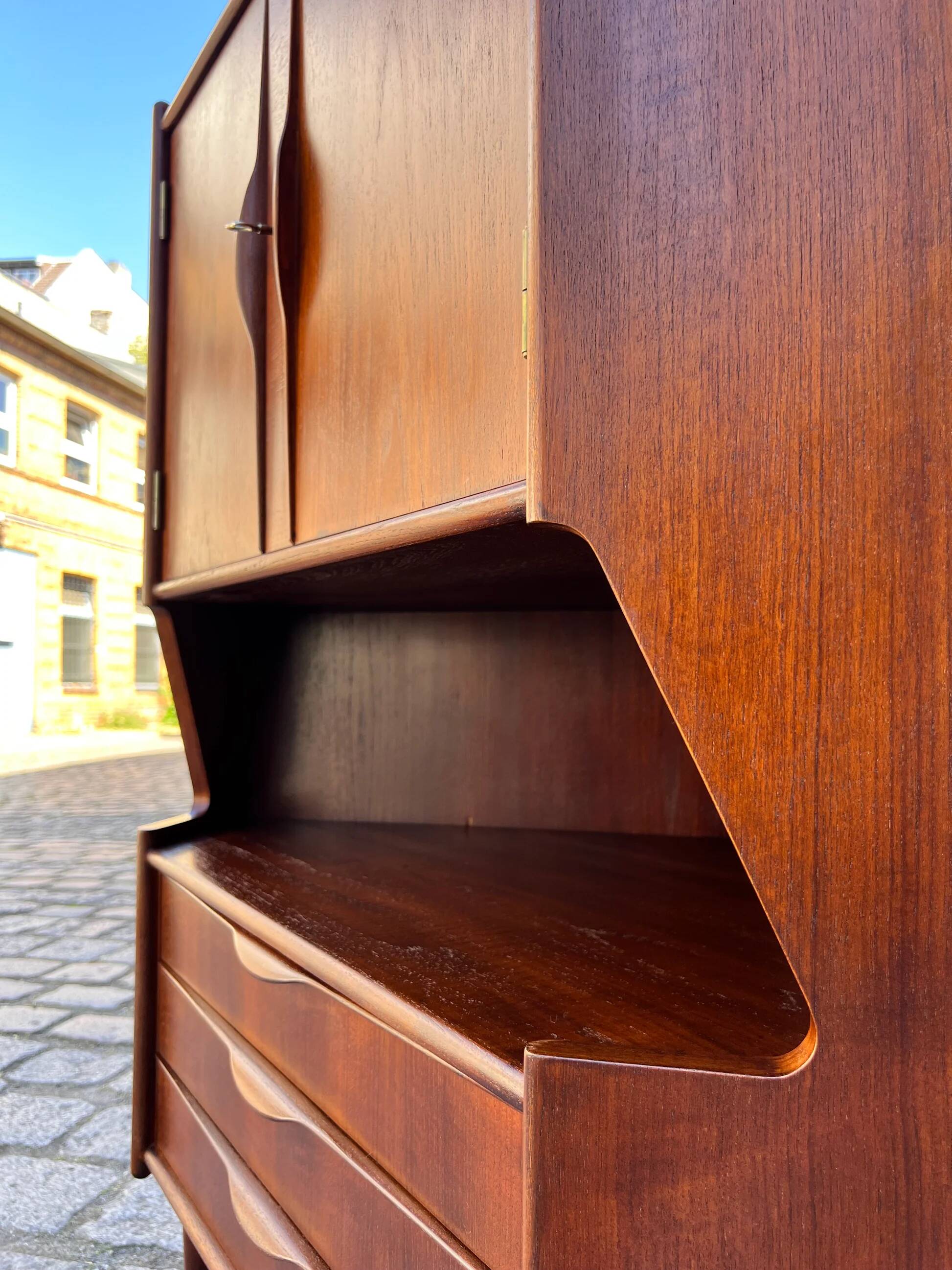 Teak Corner Cabinet by Omann Jun