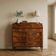 Ancient Baroque cabinet in walnut with 4 drawers, Italy 18th century