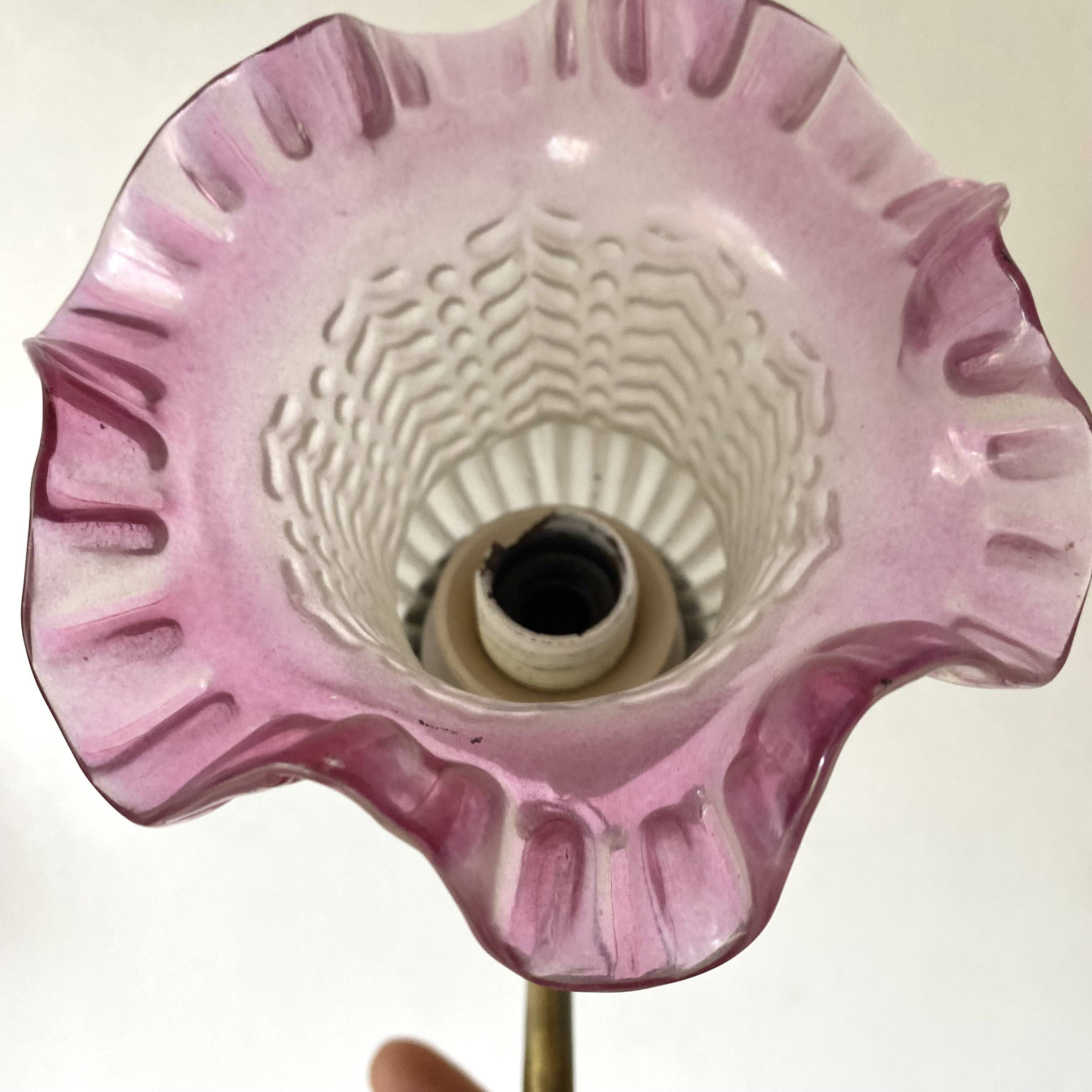 Pair of retro style wall lights, tulips