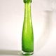 Vintage green bubble glass bottle vase - Biot glassware? – soliflore H27cm