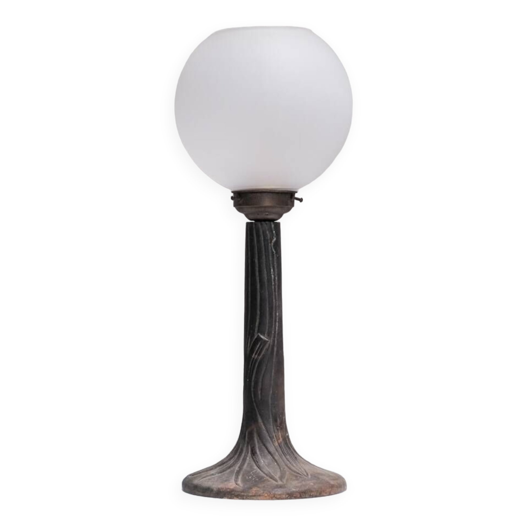 Metal and Opaque Glass Mid-Century Table Lamps (15 available)