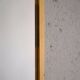 Vintage rectangular mirror with gold and black metal frame