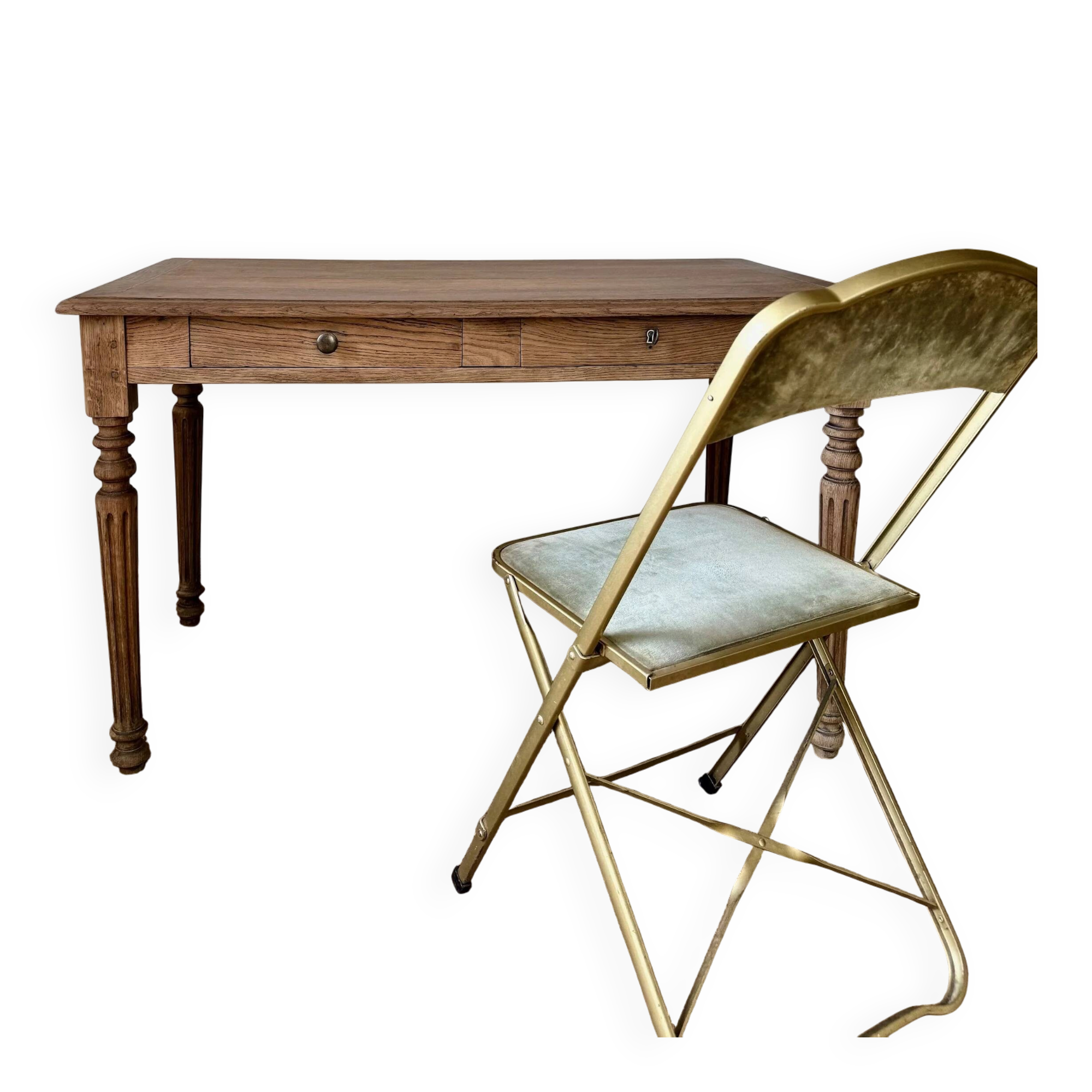Bureau en chêne rénové