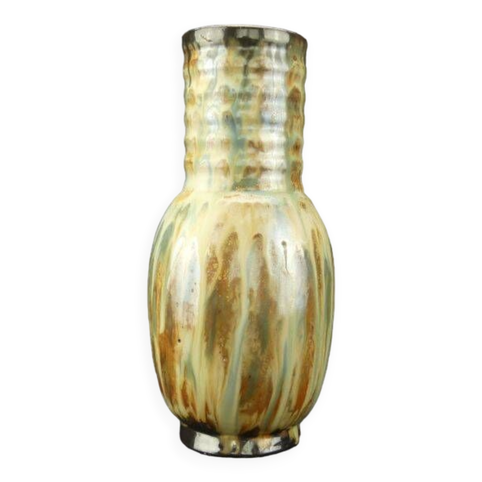 Large stoneware vase from Bouffioulx signed Dubois