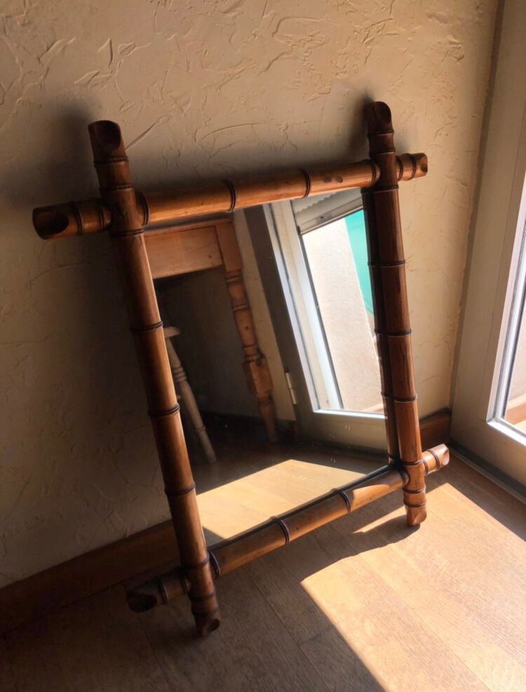 Bamboo mirror 72x62cm
