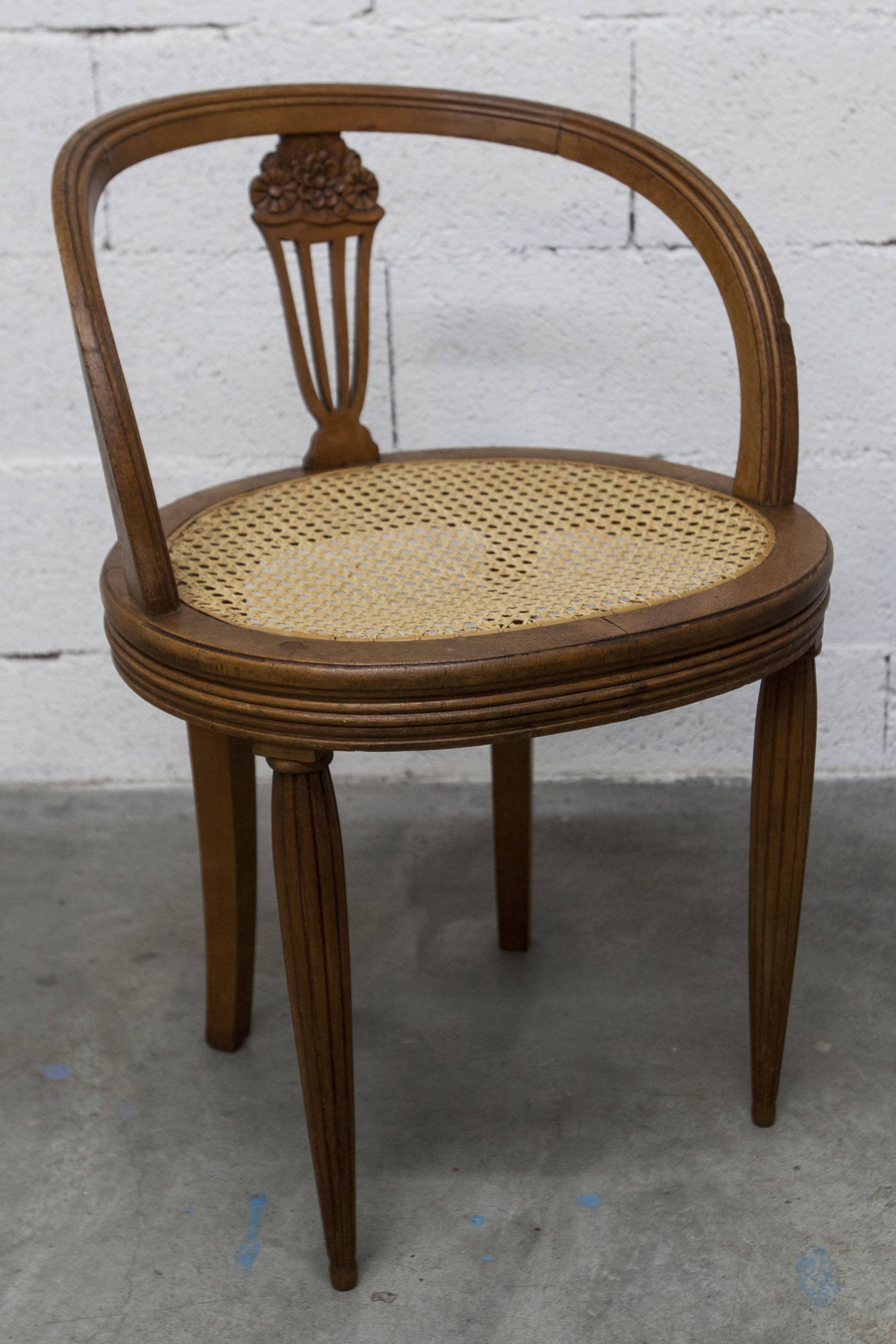 Vintage Louis XVI style chair – Cane seat, lyre-shaped back