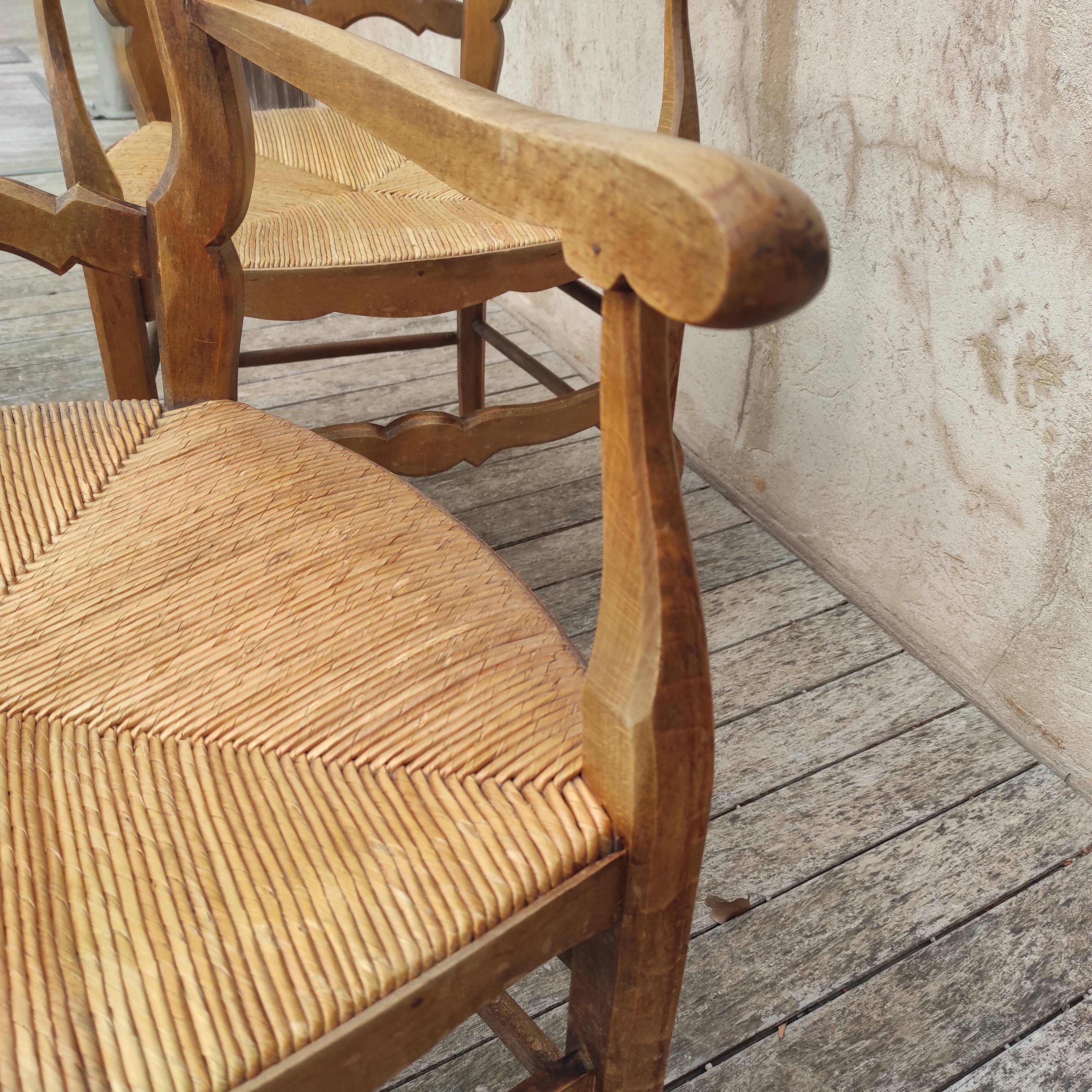 Old rustic armchairs