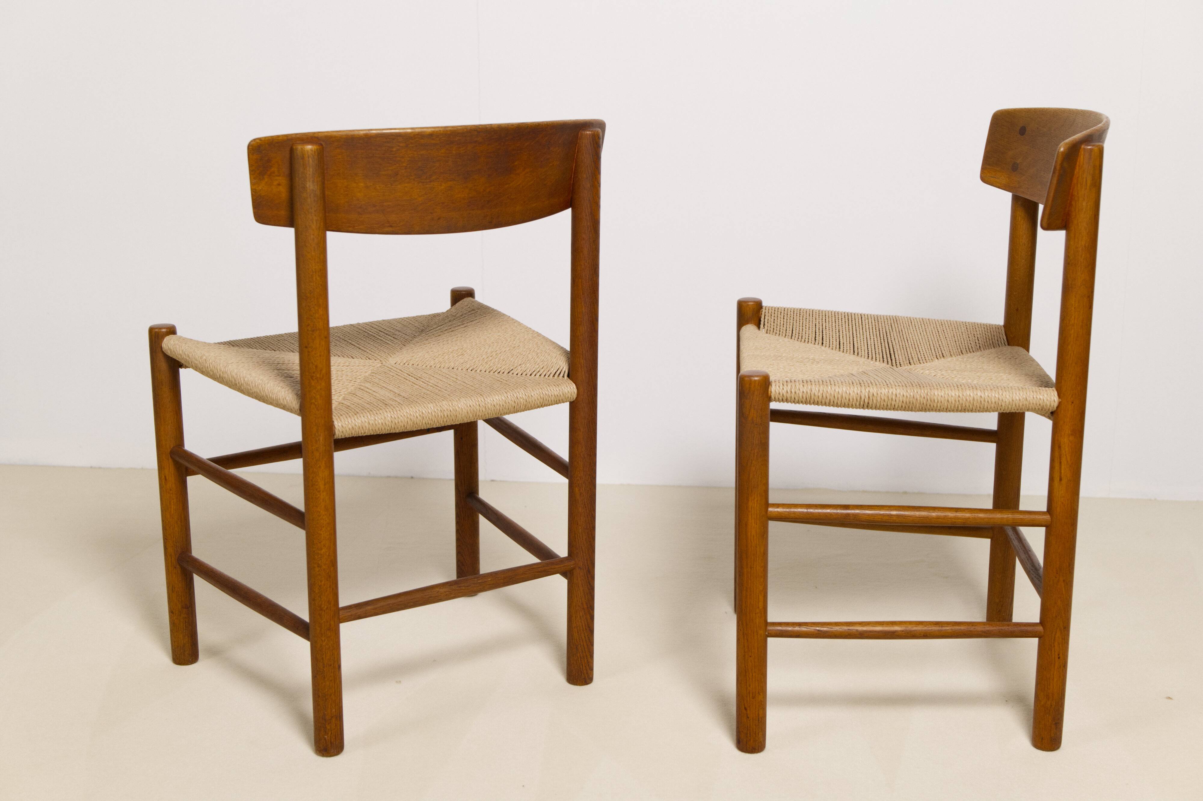 Set of 6 Oak dining chairs 'j39' by Borge Mogensen, 1960s