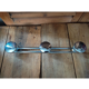 Coat rack chromed chrome patinated metal 3 hooks old vintage