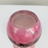 Blown glass vase signed Mdina Malta workshop, vintage, 80s