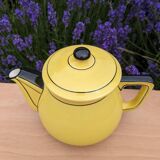 Théière / cafetière style Art Déco jaune et noire
