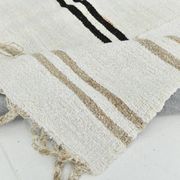 Kilim Turc Écru à Rayures, Style Scandinave, Salon et Chambre, 176x252Cm