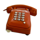 Téléphone Socotel s63 vintage orange