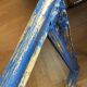 Antique mirror Louis Philippe style blue and gold patinated 58x48cm
