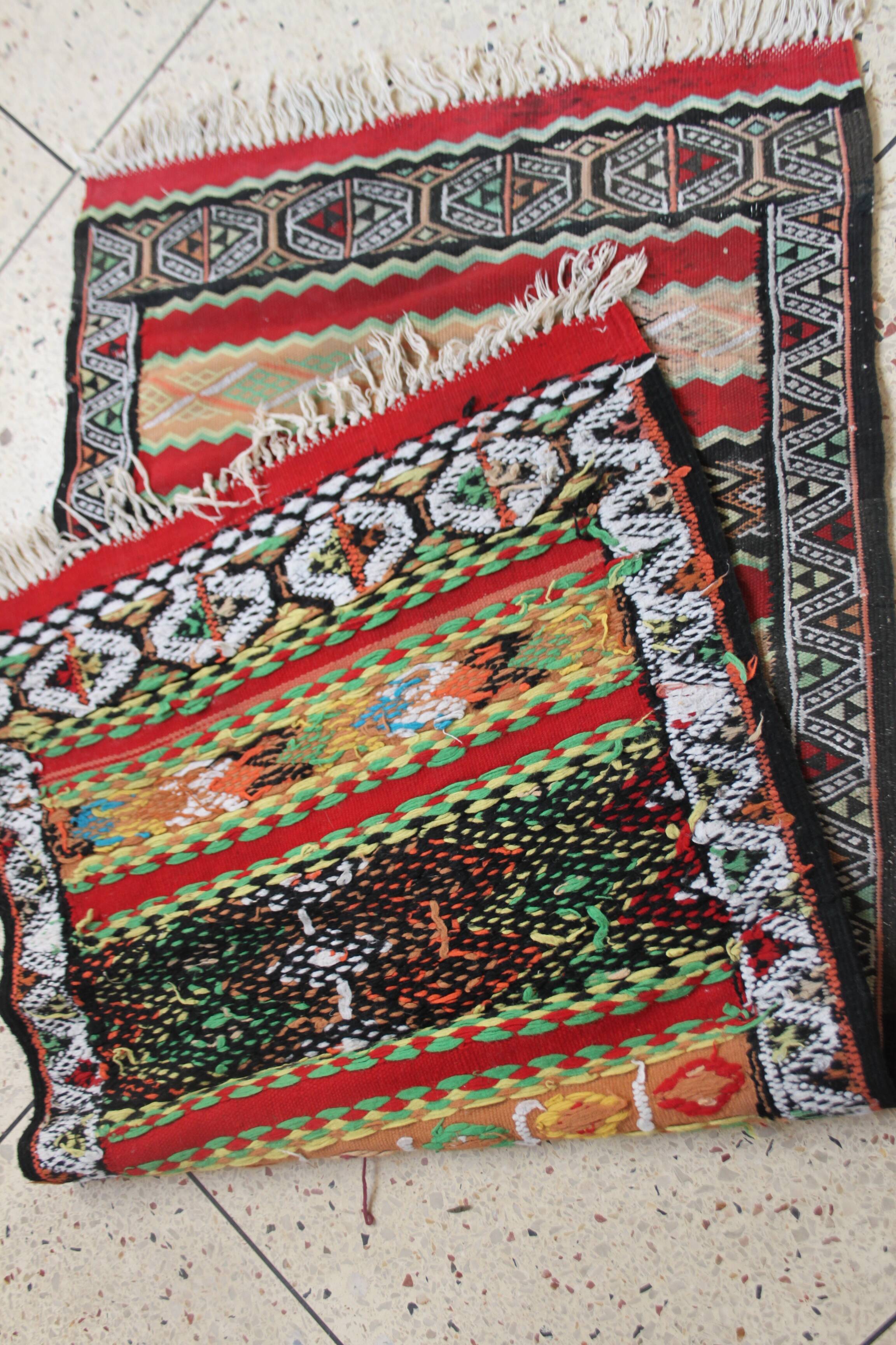 Old oriental rug Kilim 74,5x150cm