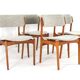 Set of 4 Erik Buch chairs for O.D. Møbler model 49 'Bur' - danish design