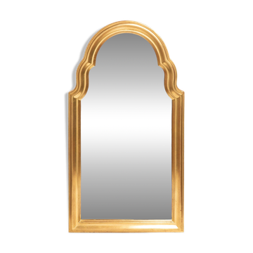 Vintage medium gold mirror mid-century, Belgium, 2000s