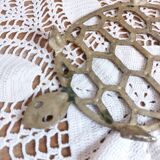 Old brass turtle trivet