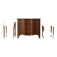 Louis XV style dresser and 2 bedside tables in solid cherry wood.