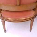 Pair of Louis XVI-style convertible armchairs