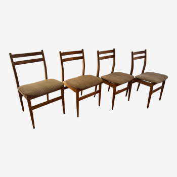 Ensemble de 4 chaises scandinaves, en teck