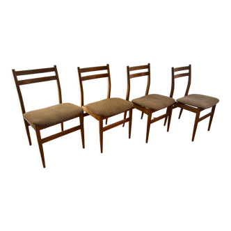 Set of 4 Scandinavian chairs, teak