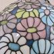 Suspension florale en pate de verre Tiffany