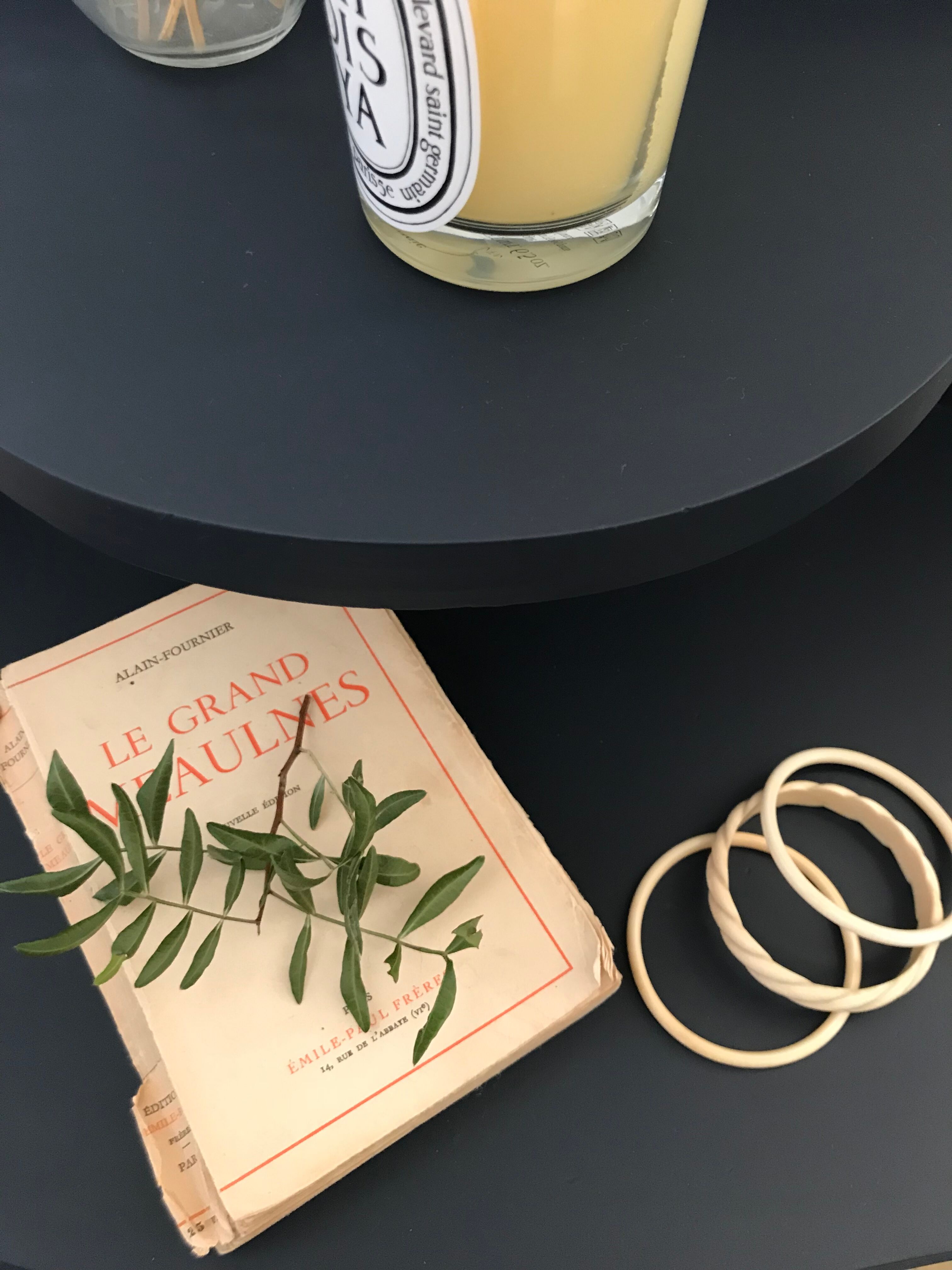 Midnight blue bedside table