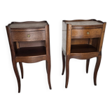 Pair of solid oak bedside tables