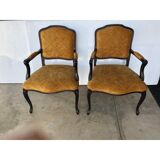 Lot de 2 fauteuils en bois de hêtre