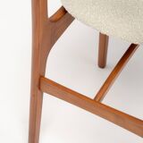 Chaise de salle à manger vintage du milieu du siècle par Rajmund Hałas, restaurée