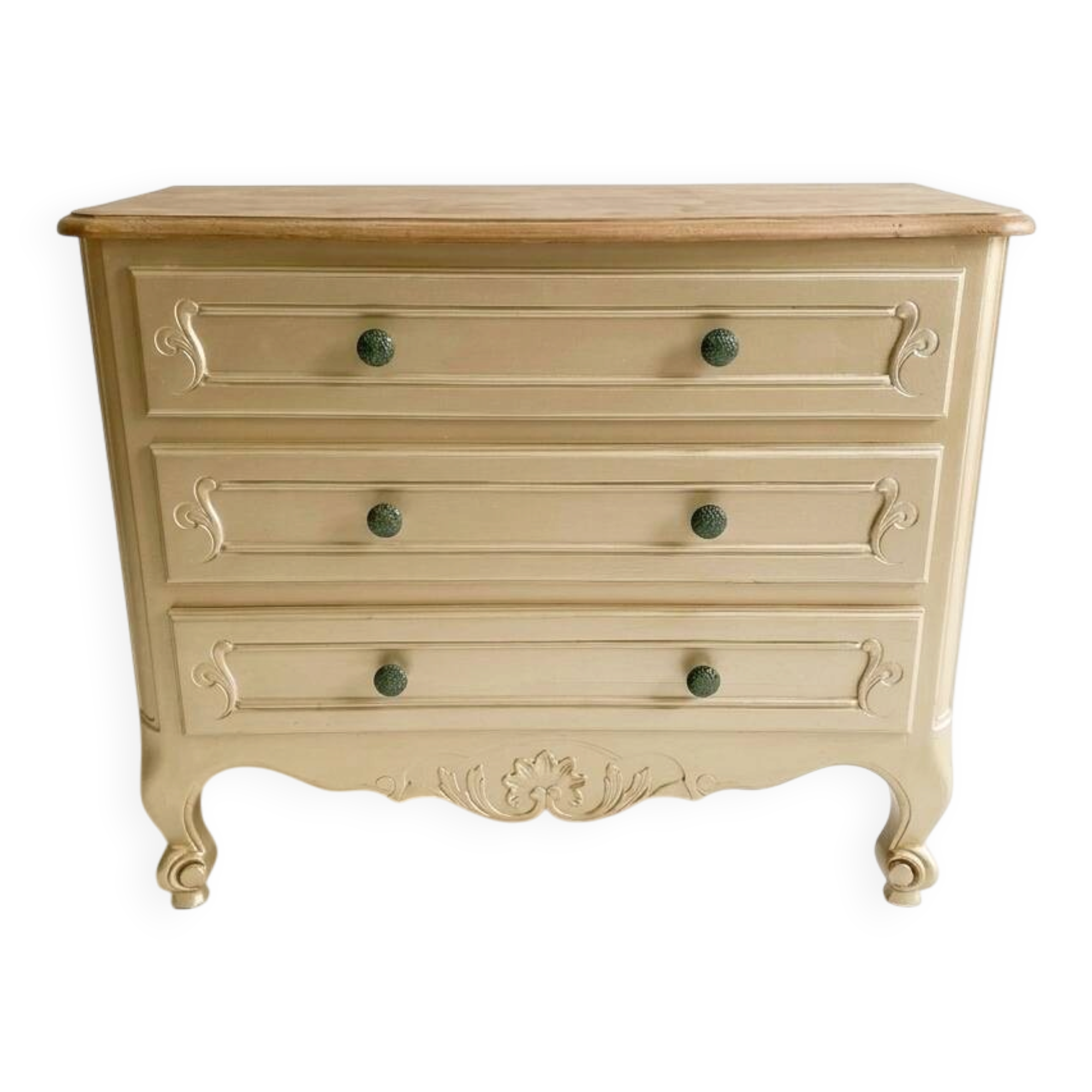 Vintage commode relooked in gold - 1950s