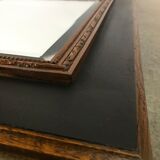 Miroir ancien biseauté noir 55x45cm