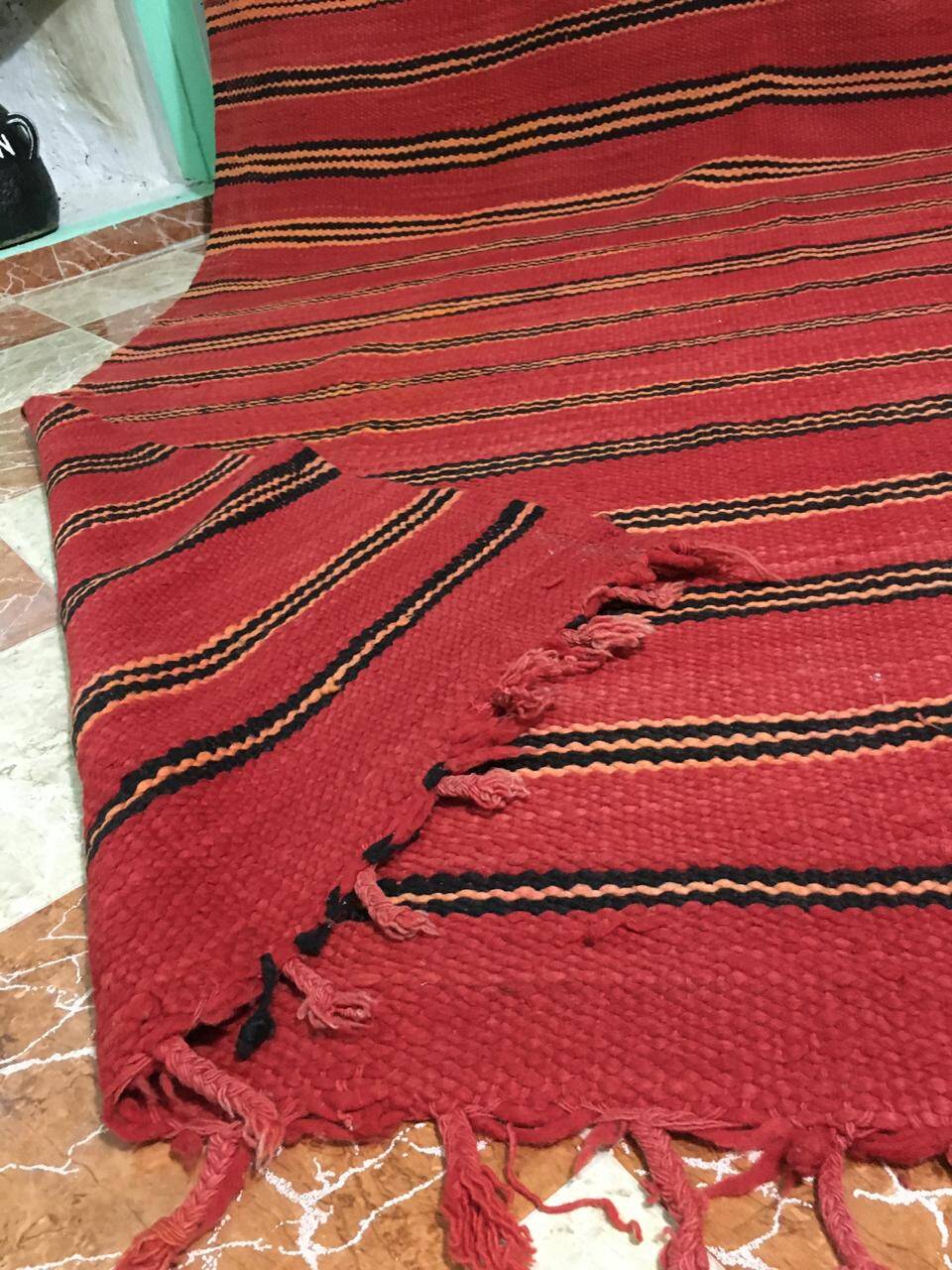 Vintage Berber red rug 370cm×187cm