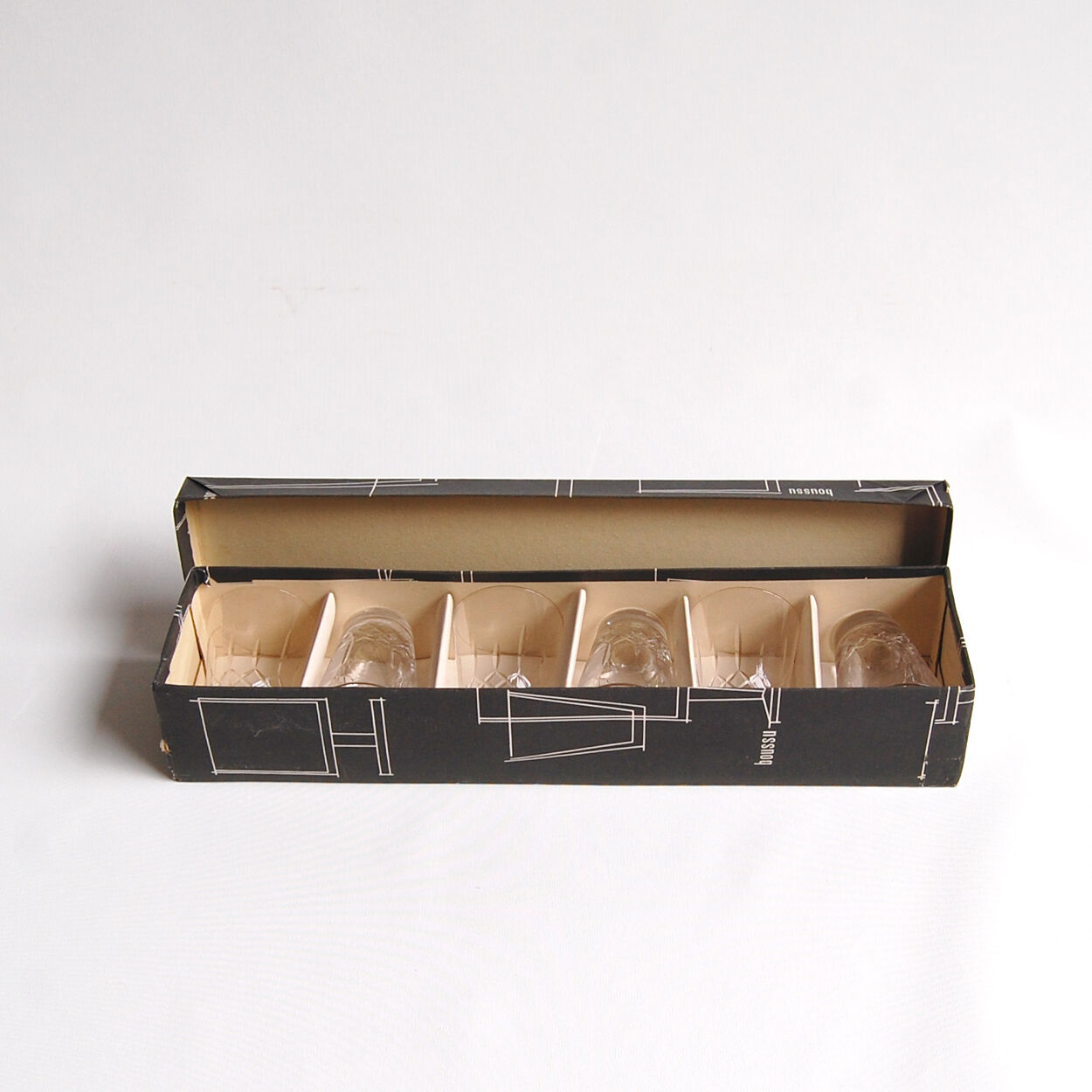 Set of 6 vintage mouth-blown