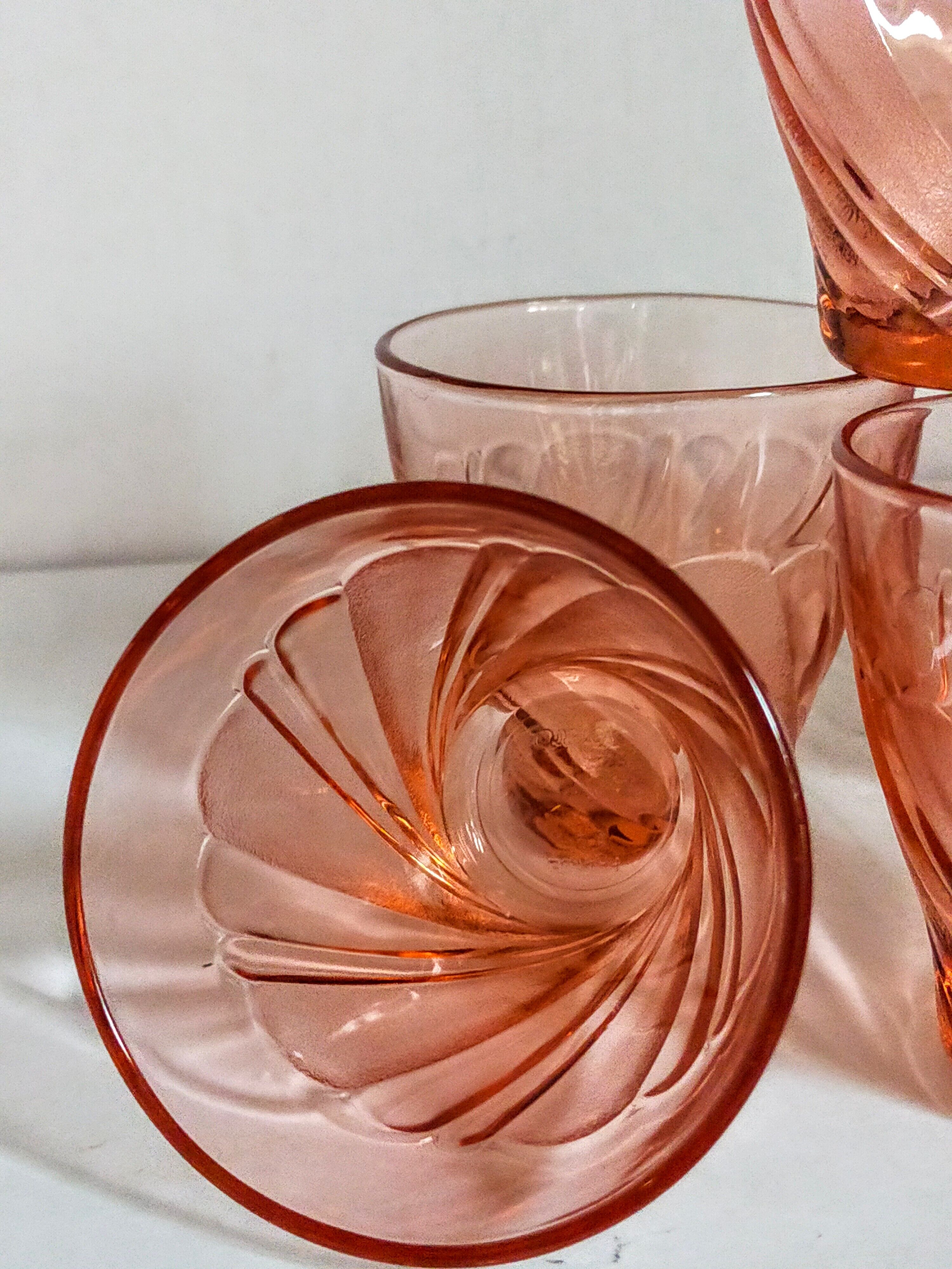 Nine Vereco glasses in Rise glass 80s