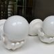 Pair of white ceramic wall lights from the 1970s.